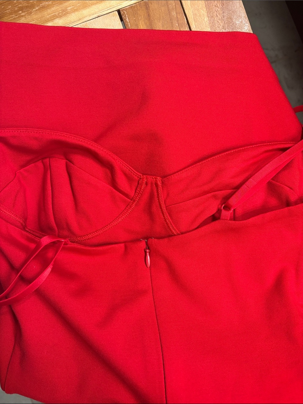 Babaton Aritzia Red Spaghetti-Strap Mini Dress Size 4 / Small Like New - Picture 5 of 7